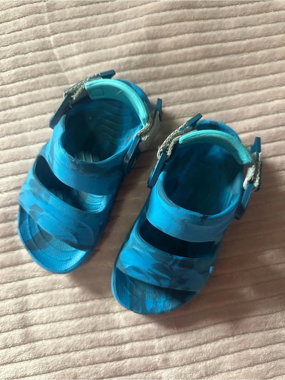 Kids Blue Teal Adjustable Sandals